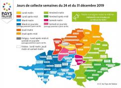Jours de collecte des déchets ménagers semaine du 24 et 31 décembre 2019